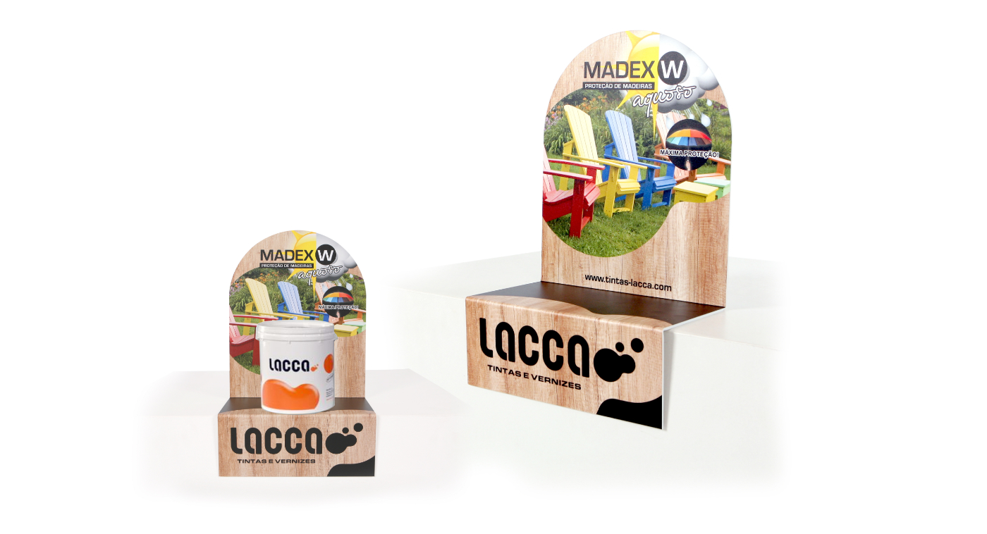 EXPOSITOR DE BALCÃO PARA DESTAQUE DE PRODUTO - LACCA
