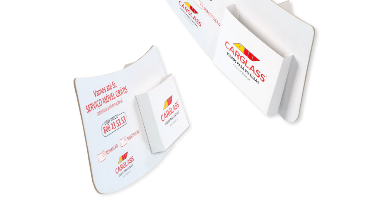 EXPOSITOR DE BALCÃO PARA FOLHETOS - CARGLASS