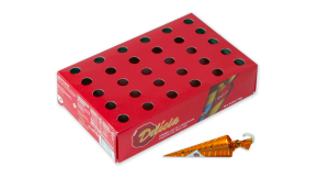 EXPOSITOR DE BALCÃO PARA GUARDA CHUVAS DE CHOCOLATE - DELÍCIA
